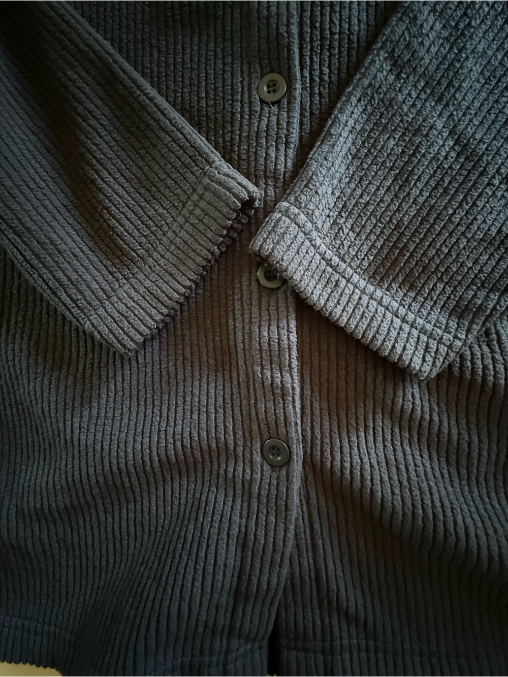 VTG 90's Paul Harris Design Sport Corduroy Shirt Jacket Dark Navy Blue Shacket - Picture 9 of 11